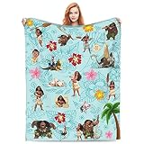 Boho Throw Blanket Cute Anime Blanket for Kids Girls Super Soft Lightweight Warm Cover Flannel Bedroom Sofa Couch Living Room All Season Gifts 60'X50'