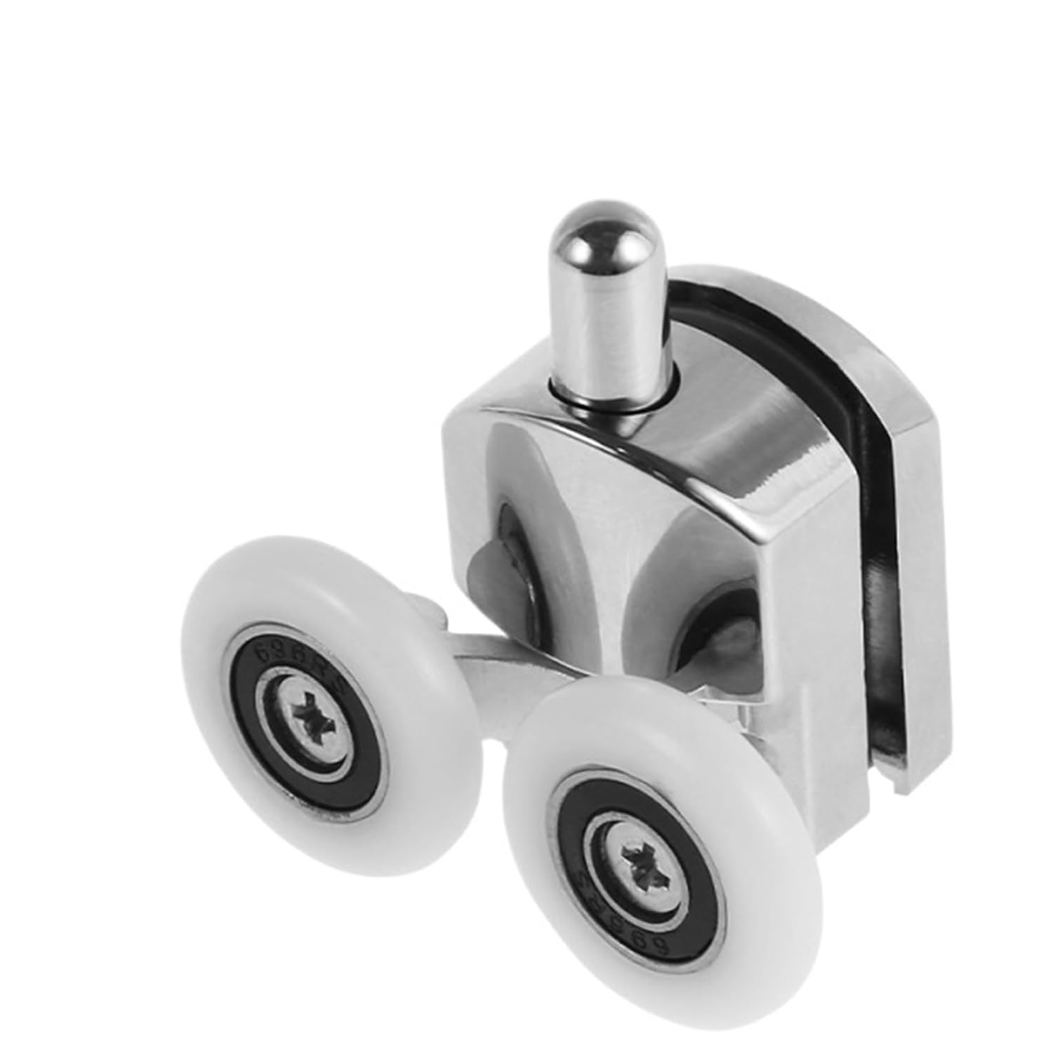 8Pcs Shower Door Rollers 25mm Aluminum Alloy Shower Door Roller Easy to Install Roller Easy to Maintain Roller(Silver 8PCS)