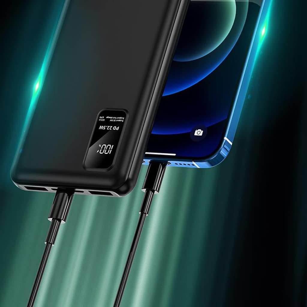 JJJ Szybkie ładowanie Powerbank 20000 mAh kreatywny powerbank o dużej pojemności (kolor: czarny, rozmiar: 10 000 mAh)