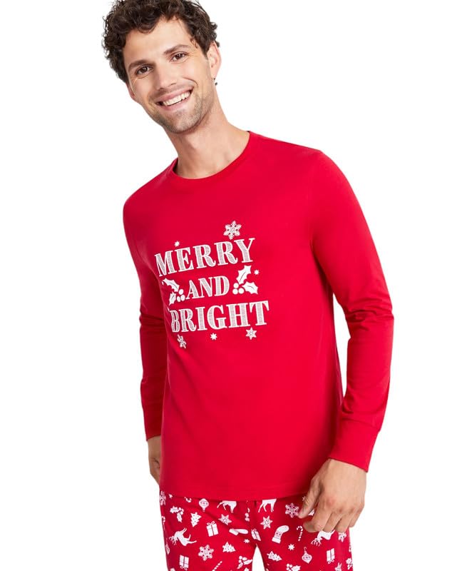 Family Pajamas Men's Mix It Merry & Bright Pajamas Set (Red, Medium)3