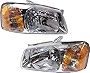 Garage-Pro Headlight Assembly Compatible with 2000-2002 Hyundai Accent Halogen, Hatchback/Sedan, Set of 2, Driver and Passenger Side