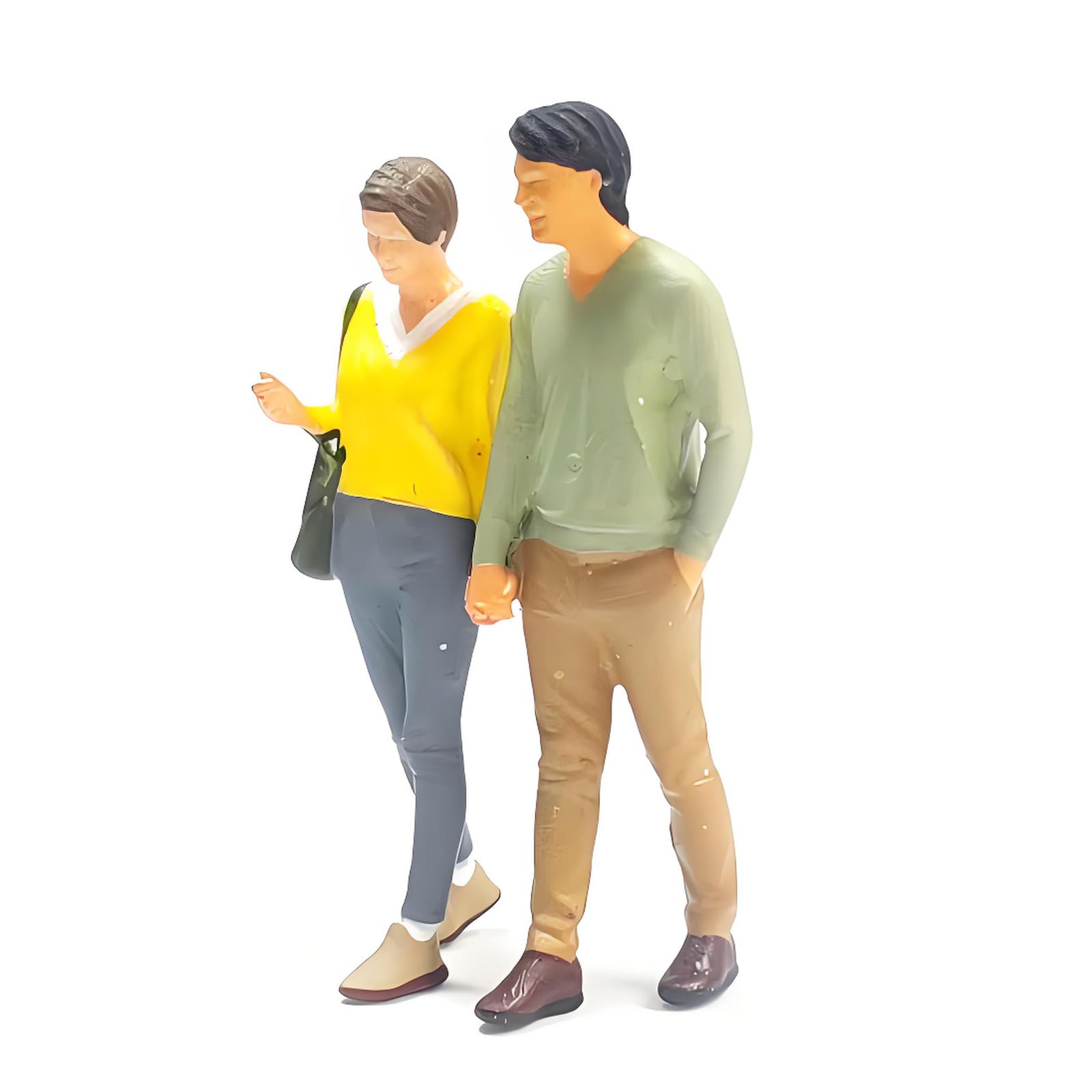 Shurhome Precisions Sized 1: 64 Resin Miniature Couple Statue for Architectural Models Train Set and Creative Scene Arrangements Couple Figurine