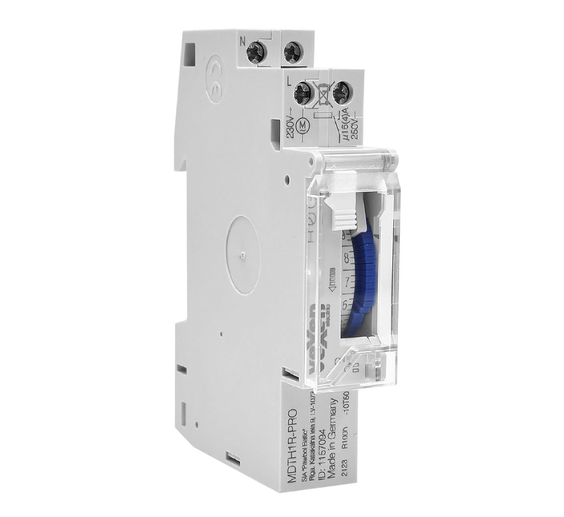 Mechaniczny przełącznik czasu dziennego z funkcją Backup 100H, 16 A, AC 230 V