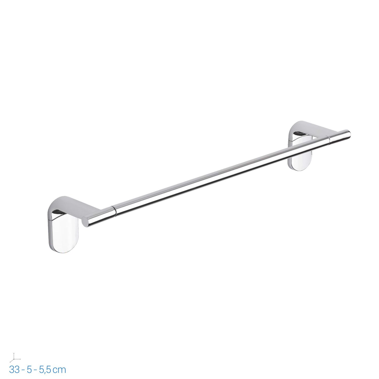 Set accessori bagno kit completo Zero Cromo 5 pezzi in Acciaio Cromato e ABS