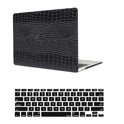 HLAAJJX Custodia Rigida Protettiva per Macbook Pro 15 pollici display Retina Case 2015 2014 2013 2012 A1398, Copertina in Plastic + EU Cover Tastiera,Coccodrillo