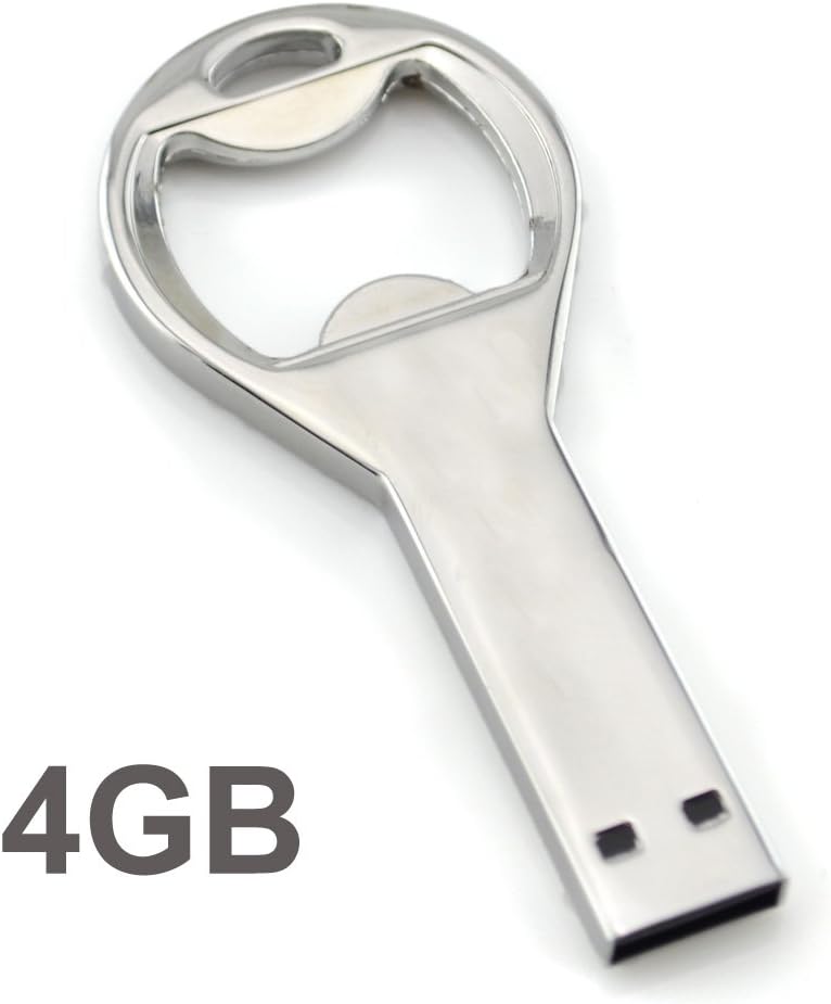 4GB Big Key Shaped USB Flash Drive with Bottle Opener (Silver)