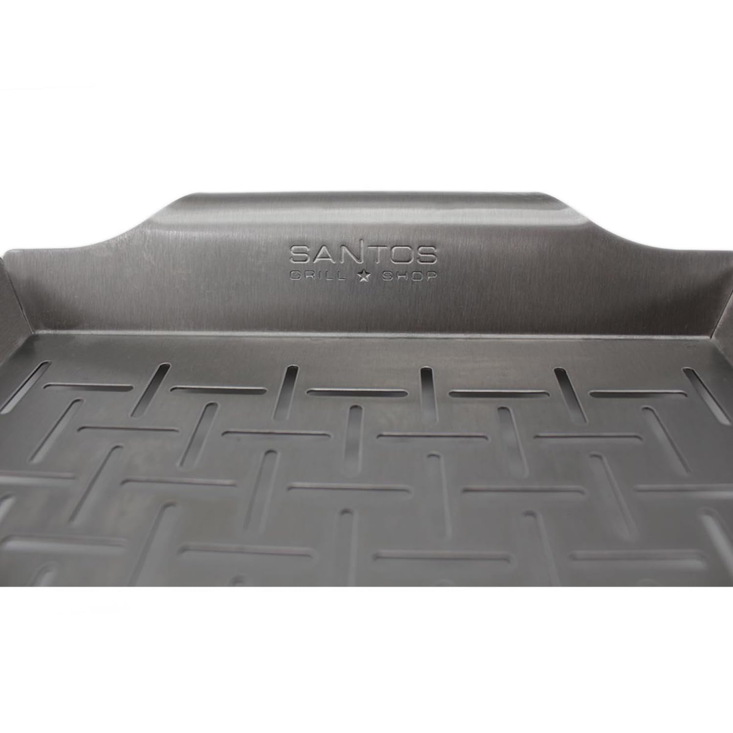 SANTOS Grillkorb/Gemüsekorb - Edelstahl - 33x22,4x2,5cm - Grillwok für Käse, Gemüse, Fleisch & Co. - Edelstahl-Grillkorb - Vegetarisch & Vegan Grillen