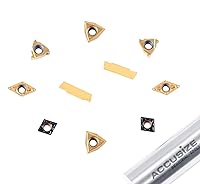 Vista 6 de Accusize Industrial Tools 2 piezas de cada tipo de insertos de carburo para 2387-2003, recubierto de CVD y recubierto de estaño, total 10 piezas