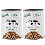 Food to Live Organic Canned Lentils, 14 oz (Pack of 2) – Unsalted, Non-GMO, Vegan. Ready to Eat. Perfect for Salads, Soups and Quick Meals. Wholesale