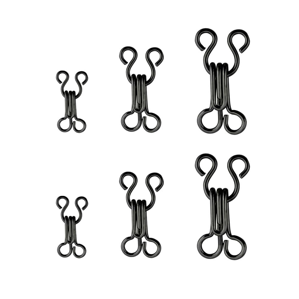 12 Paires Crochets Et Œillets Couture - Acier Inoxydable - 3 Tailles Pour Soutien-gorge Et Vêtements
