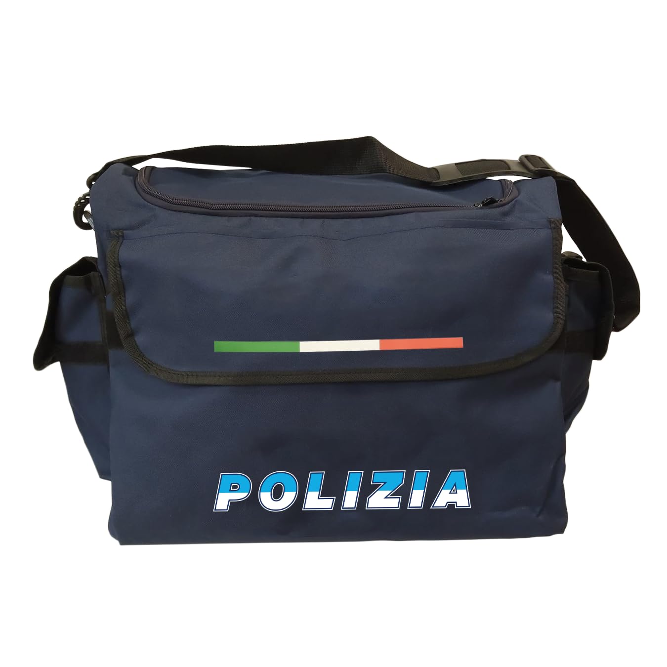 Borsone Polizia Bicolore – Borsone da Viaggio & Sport con Tracolla Regolabile con Tasche Esterne