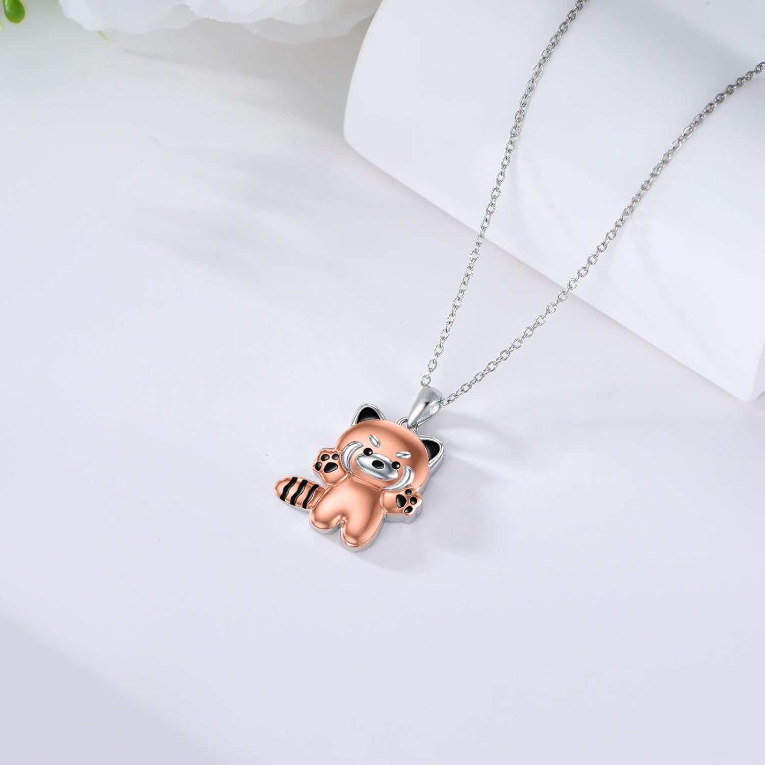 SIMONLY Red Panda Gifts 925 Sterling Silver Red Panda Necklace Jewelry for Women Daughter Friends BFF - Image 5