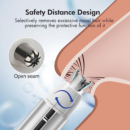 Touchbeauty Nose Hair Trimmer For Men And Women, Portable Ear And Nose Hair Trimmer, 14500Rpm Cordless Nose Trimmer Women, Professional Painless Battery-Operated Trimmer #TOP3