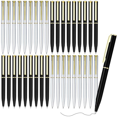 Teling 36 Pcs Small Ballpoint Pen Mini Pens Bulk 4 Inch Short Tin...