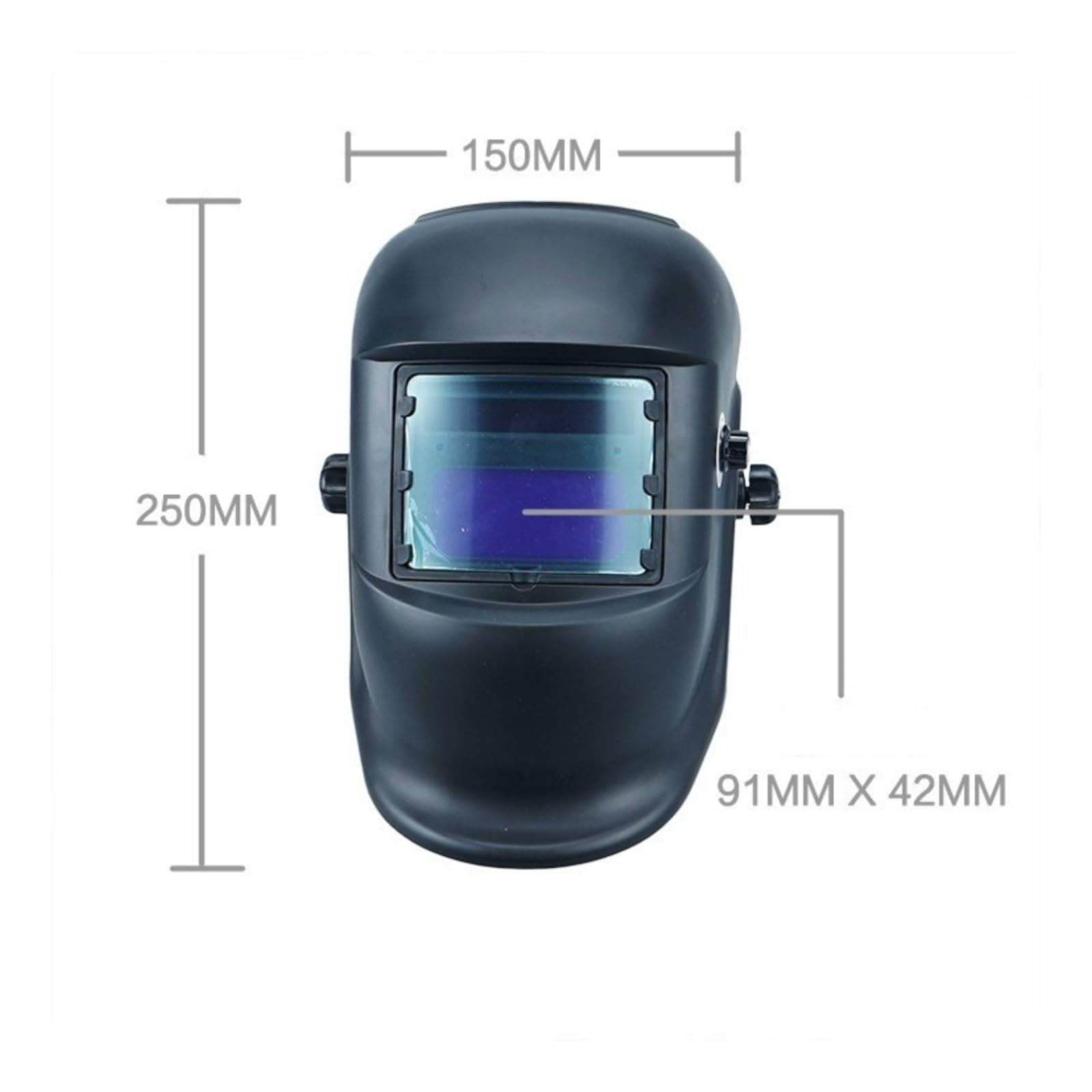 Maschera Autoscurante Solare Protezione Facciale Completa, Casco da Saldatore Autoscurante, Batteria Sostituibile, per Officina,
