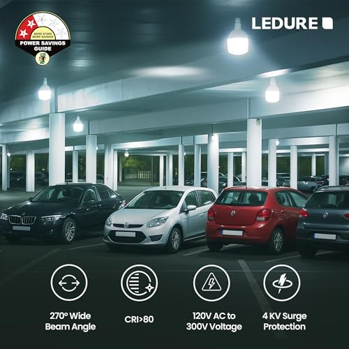 Image of LEDURE 30W LED Bulb|High Wattage B22 Base Bulb|BIS Approved|CoolWhite,Pack-2