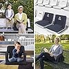 Nice C Heated Bleacher Seat, 5 Reclining Positions Waterproof Cushion, Upgraded Ultralight, Foldable, Extra Thick Padding, with Shoulder Straps & Net Pockets, No Power Bank Included (1 Pack)