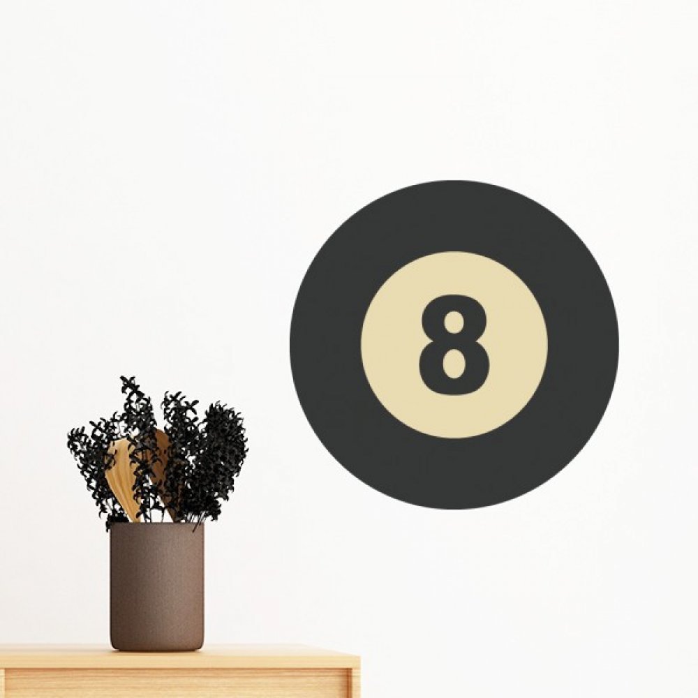 Sticker mural billard géométrique amovible en vinyle DIY pour déco de chambre - 30cm