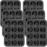 Gejoy 6 Packs Cupcake Pan Muffin Baking Pan Non Stick Bakeware Muffin Pan Cupcake Tray 12 Cup Muffin