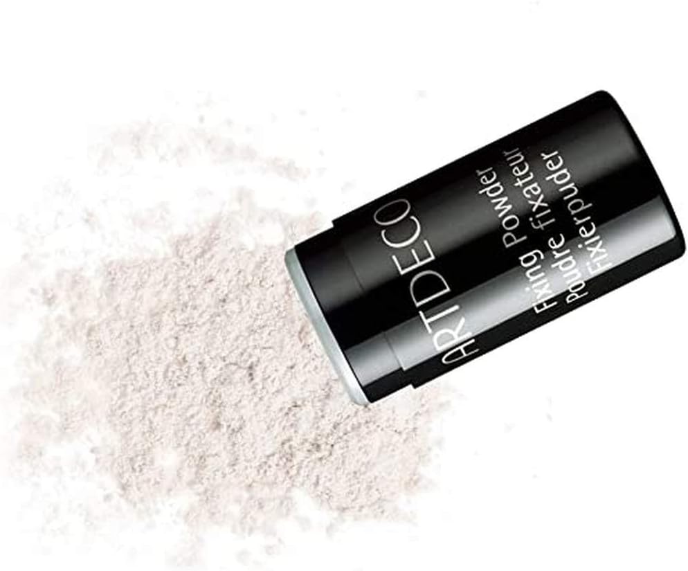 Fixing Powder Caster - Transparent Loose Setting Powder - Mattifies Makeup, Sets Cream Products - Ideal for Oily Skin - Dermatologically Approved - 0.35 Oz