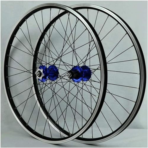 Roue de vélo vtt 29 double paroi avec roulement perrin bleu fluide