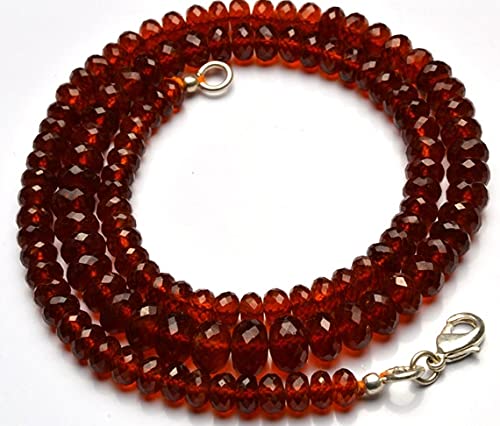 Garnet Hessonite de qualité supérieure en perles facettées 19'' - 2