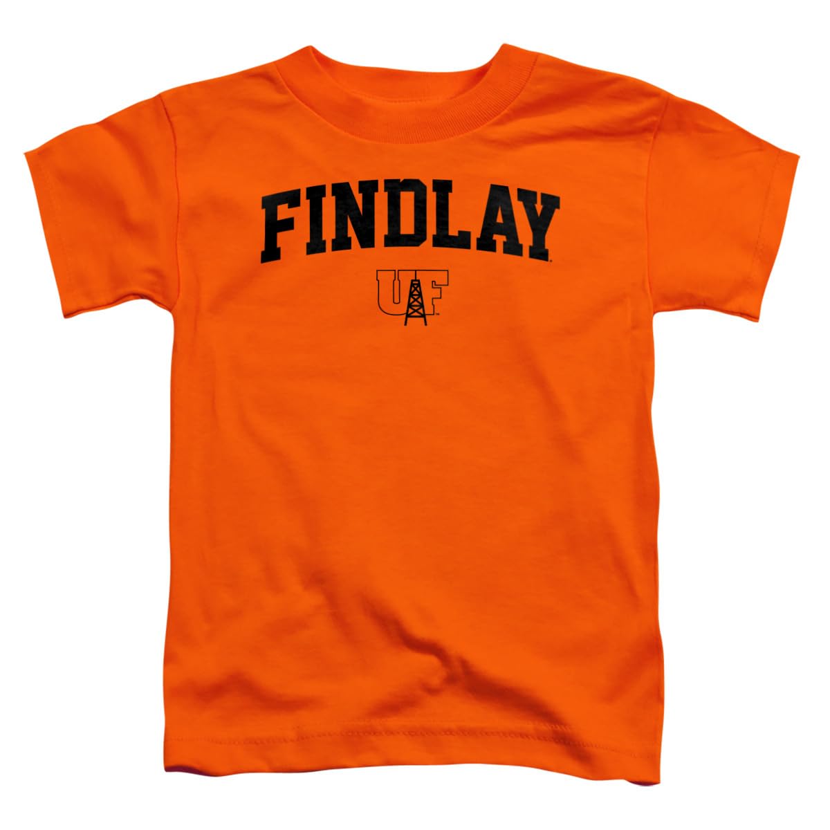 LOGOVISION University of Findlay One Color Arched Kids T Shirt (4) for Toddler Boys and Girls, Orange
