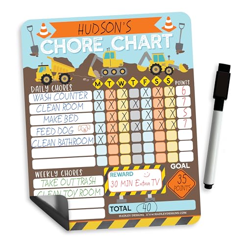 Image of Magnetic Chore Chart for Kids Dry Erase Reward Chart for Home and Classroom