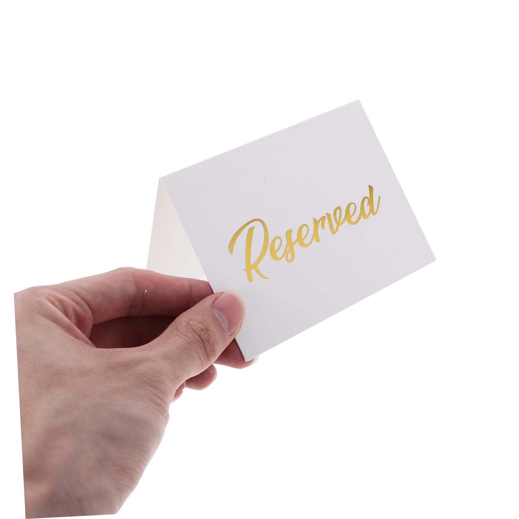 ULDIGI 50Pcs Double Sided Reserved Table Sign Cards for Weddings Restaurants and Events Elegant Foil Design Lightweight Easy to Use