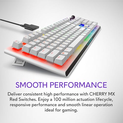 Image of Alienware AW920K Tri-Mode Wireless Gaming Keyboard - Rechargeable, Wireless /Wired, Magnetic Snap-on Charging, Programmable Rocker Switch and Dial, AlienFX per-Key RGB - Lunar Light