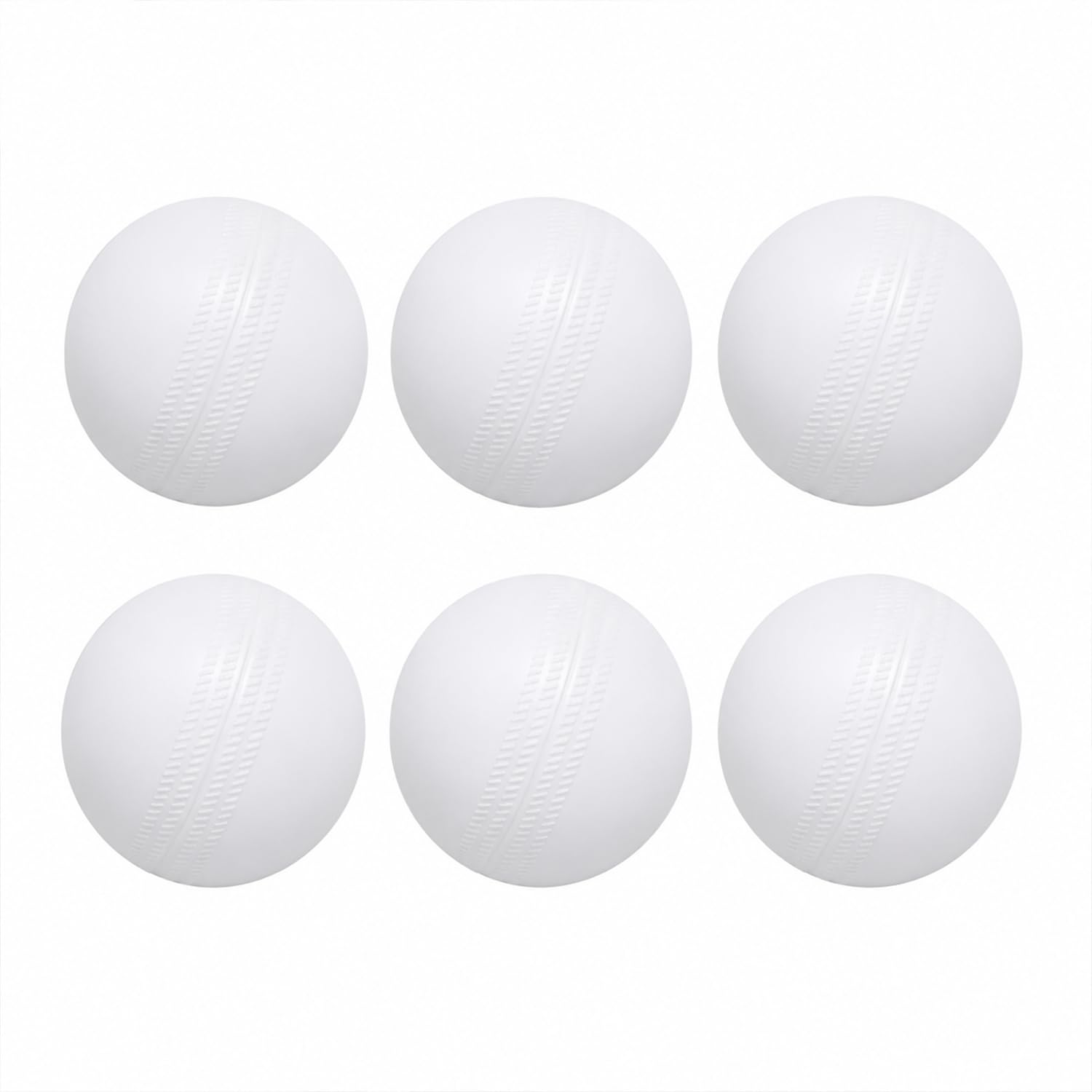 Ecommer Pack of 6 Lightweight Plastic Cricket Balls, Practice & Training Balls for Kids, Safe Soft Play for Indoor & Outdoor Cricket, Durable & Good Bounce (White)-image-46
