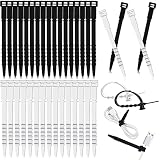 Silicone Cable Ties Reusable 4.5 Inch zip ties Cord Organizer Zip Ties Cable Management Rubber Cable