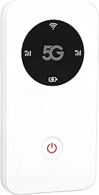 Luocute Roteador de Ponto de Acesso Móvel 5G WiFi 6, Dispositivo WiFi Portátil Com Slot para Cartão Nano SIM e Bateria de 6100mAh, Internet Rápida de até 2,77 Gbps para Viagens e Uso