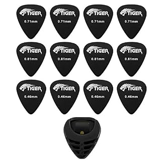 Tiger GAC56-BK 12 Médiators pour Guitare – avec porteur - Les Beatles, Paul McCartney, John Lennon, RIngo Starr, George Harrison Tiger GAC56-BK 12 Médiators pour Guitare - avec porteur – Image 2