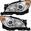 Compatible with Subaru Impreza/Outback Headlights Lamps Set 2007 Halogen Driver and Passenger Side