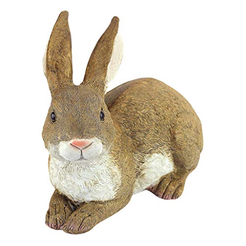 Design Toscano Qm200861 Bashful The Bunny Lying Down Rabbit Outdoor Garden Statue, 10 Inch, Full Color #TOP1