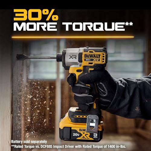DEWALT 20V MAX XR Impact Driver, 1/4 Inch High Torque Brushless 3 Speed Premium Cordless with LED Light, Extended Runtime, Tool Only (DCF845B) - Image 3