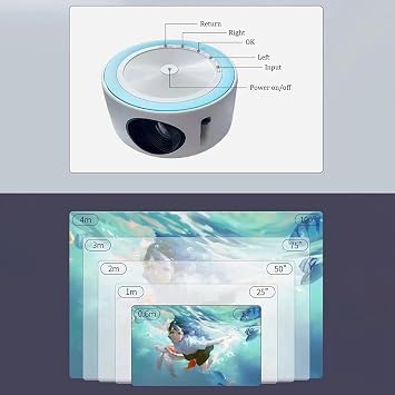 G320 LED Mini Projector Video Beamer Support 1080P USB Sync Screen Smartphone Kids Projetor Home Theater PK YT200 Easy Install Easy to Use A