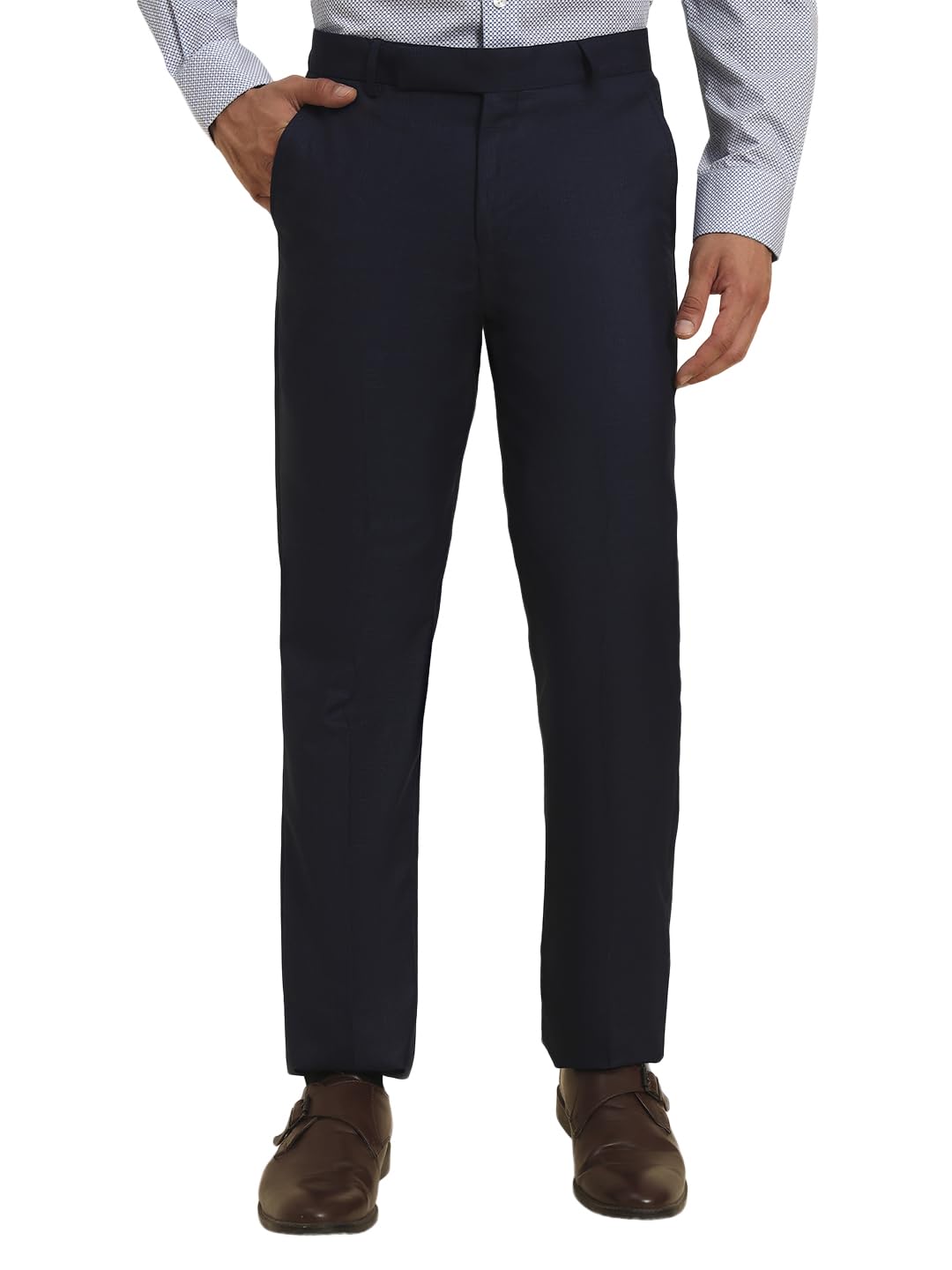 cantabil Men Checkered Regular Fit Formal Trouser (P_MSTF00074)-picture-34