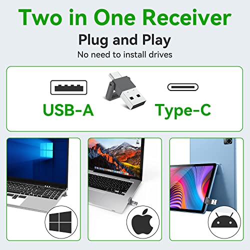 MIPREZT-Rechargeable-Green-Laser-Pointer-for-Powerpoint-Wireless-Presentation-Clicker-for-Presenter-Presentation-Remote-Slide-Advancer-USB-C-USB-A-KeynotePPTClassroomMacWindowsLinux-RYY75G