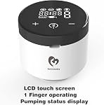 Bellababy Pompes mammaires sans mains, écran tactile sans douleur faible bruit, 4 Modes 9 Niveaux d'aspiration Pompes mammaires à double usure électrique Portable, 2 Boîtes