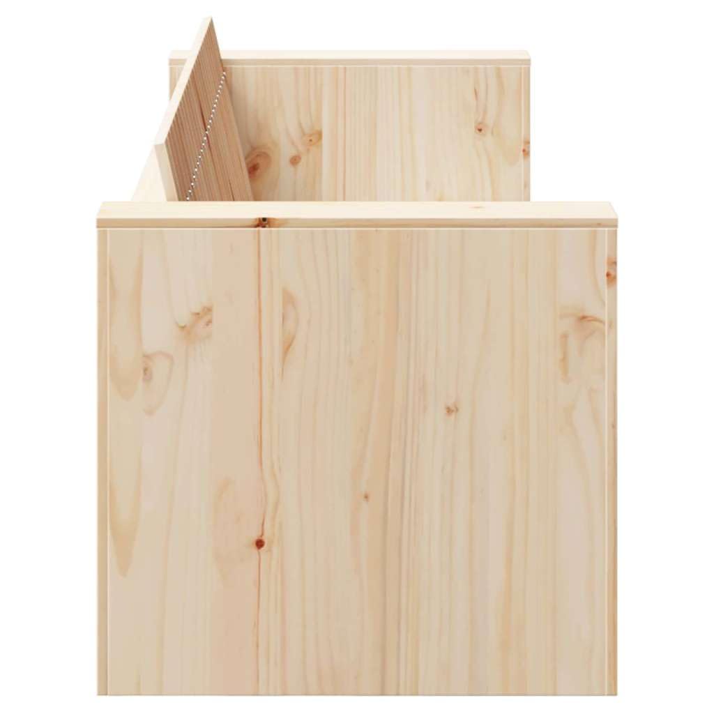 vidaXL Sofá de jardín Natural 185,5 x 60 x 62 cm Madera de Pino Macizo