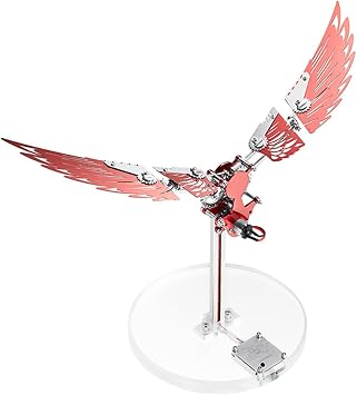 3D Metal Puzzle Model Kit, Flaming Shadow DIY Steampunk Mechanical Ornithopter, Metal 3D Puzzle Model Kit Desktop Toy for Adult 124PCS