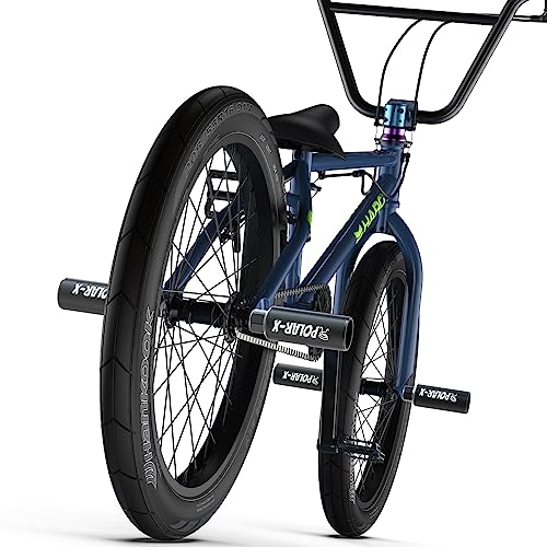 Volo Polar-X Bike Pegs BMX Accessories 3/8 Inch 1 Pair Solid Axles Rear Front Foot Resting Street Stunt Aluminum Alloy Non-Slip Light Weight Bicycle Kids Cycling Scooter (Black)