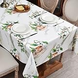 MATÉRIEL - Cette nappe toile ciree est faite de PVC de qualité A+, un matériau amélioré qui se drape joliment, solide, imperméable et résistant à l'usure, protégeant efficacement votre table.Veuillez prendre en compte un dépassement de 20 à 30 cm de chaque côté lorsque vous mesurez le plateau de table.