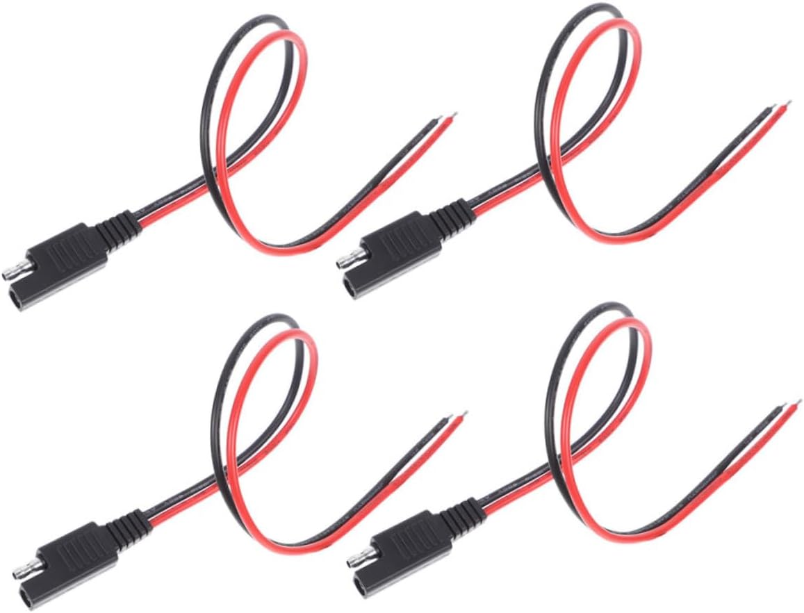 Cabilock 4Pcs SAE to Terminal Quick Connector for Automotive Battery Extension Durable Solar Panel Connectors for Reliable Power Connection and Secure Splicing