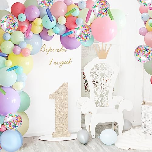 Pastel Balloon Garland Arch Kit, 110Pcs Macaron Color Rainbow Party Balloons For Baby Shower Birthday Party Decorations #TOP2