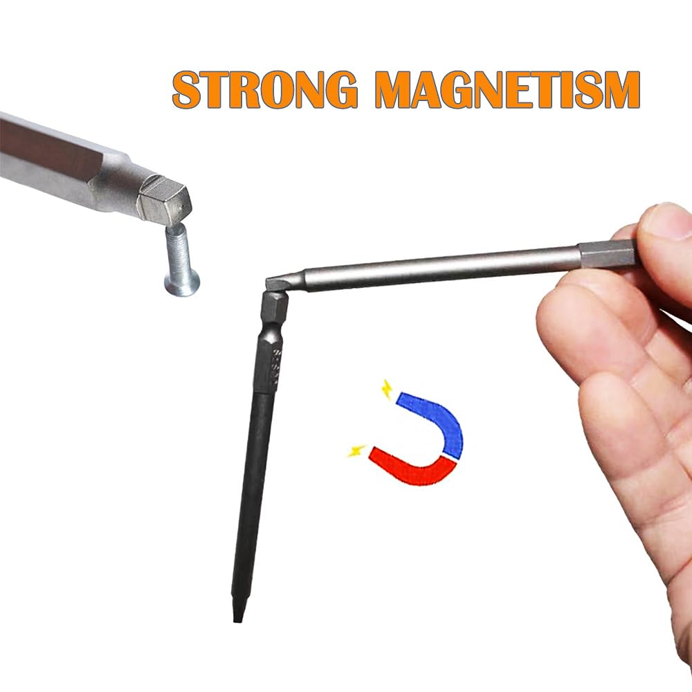 Magnetic Square Head Screwdriver Bits Set including 1/4 Inch Hex Shank - Image 3