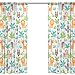 Orediy Rideaux en Voile Transparent 2 Panneaux Motif Animaux de la Jungle 40% occultant avec Passe-Tringle, Rideau Long pour fenêtre, Chambre à Coucher, Salon, 2 * 140W x 200 H
