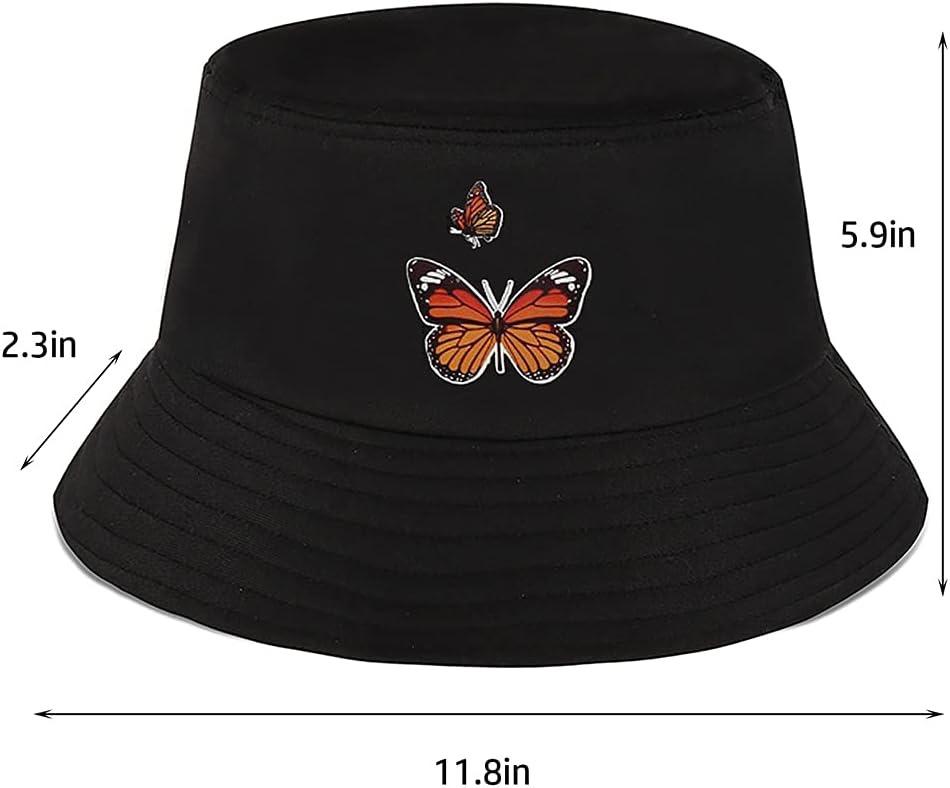 XYIYI Fashion Embroidery Bucket Hat Cotton Beach Fisherman Hats for Women Girls - Image 5